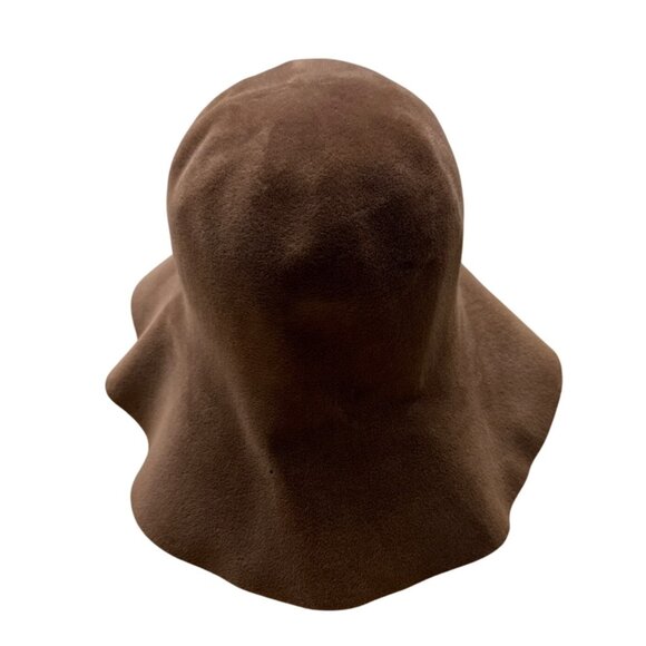 Vintage Borsalino 30s 40s Era Brown Wool Wide-Brim Hat Fedora Made in Italy - Picture 3 of 6